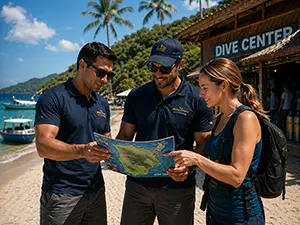 Map for diving center