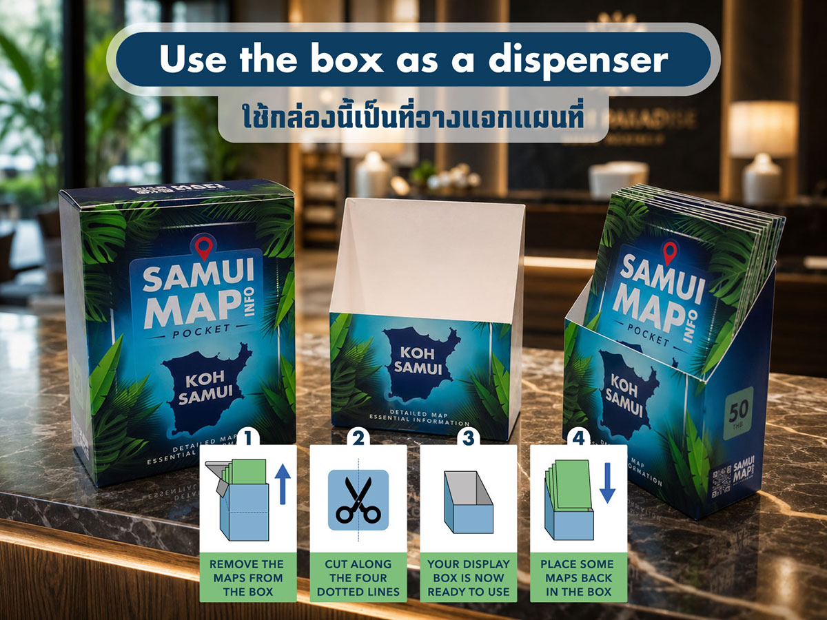 Samui Map Info Pocket - Box to Dispenser