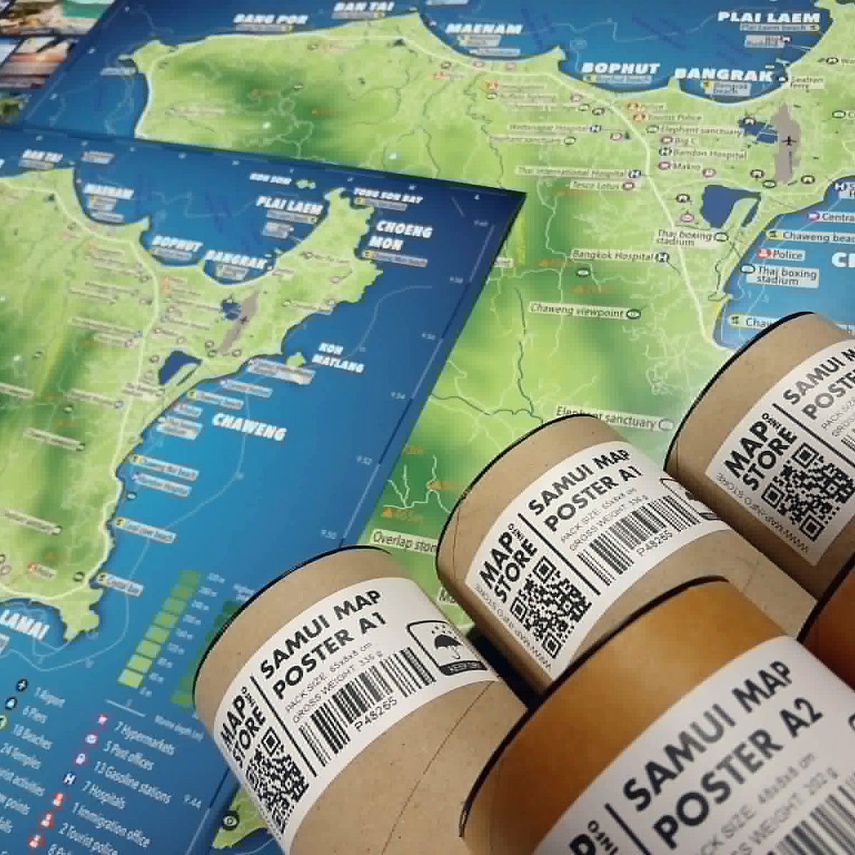 Samui Map Poster Picture 2